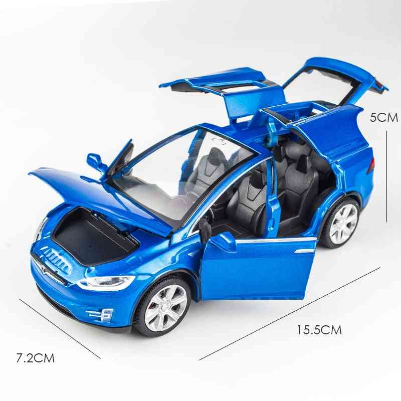 Tesla Modell x Legierung Auto Druckguss & Fahrzeuge Spielzeugautos für Kinder Geschenke