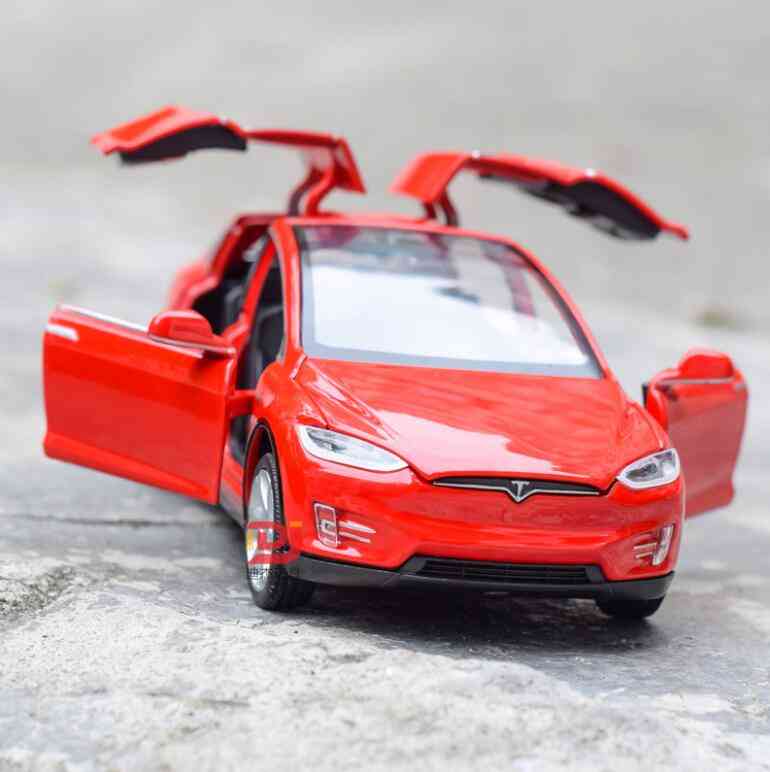Tesla Modell x Legierung Auto Druckguss & Fahrzeuge Spielzeugautos für Kinder Geschenke