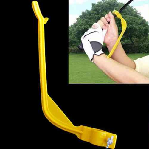 Golfsvinging, svingtrening, hjelpeverktøy for trenerhåndleddet, justering av kontrollbevegelse (gul)