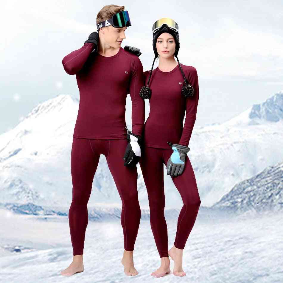 Men Women Skiing Underwear Set, Winter Sports Quick Dry Thermal Underwear Ski Cloth