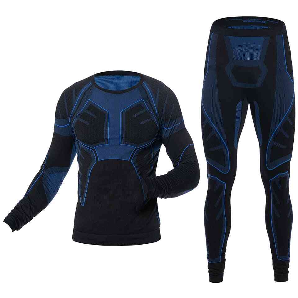 Men's Ski Thermal Underwear Sports Sets Quick Dry Tight Shirts Jackets Sport Suits