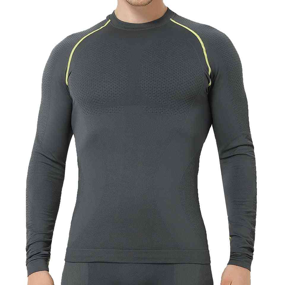 Mænds vinterudstyr ski termisk undertøj sæt langærmede skjorter og bukser