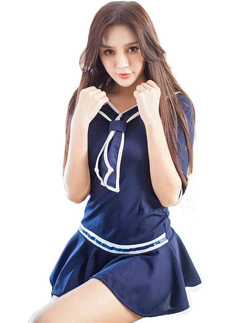 Women's Classic Pleated Mini Dress With Bowknot For Sports