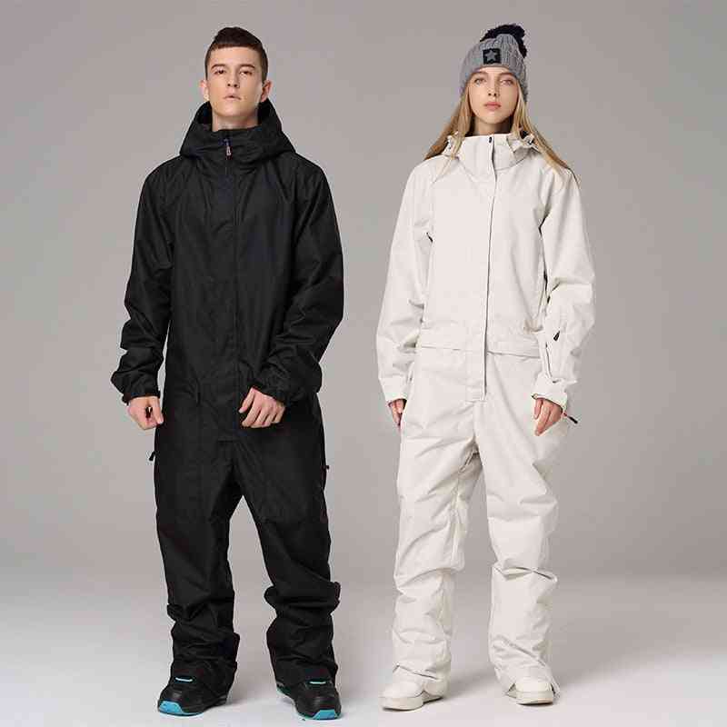 Ski Suit Jumpsuit Snowboard Jacket  Men Women Outdoor Winter Hiking Skiing Set