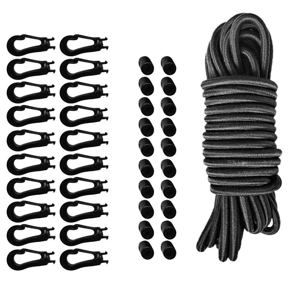 Elastic Shock Cord Crafting, Stretch String, Tie Down With Rope Shock, Bungee Cord Hooks Ends