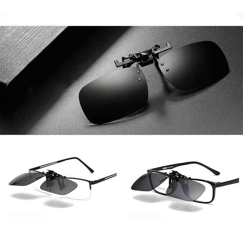 Gafas de sol polarizadas estilo clip para pescar, montar a caballo y hacer senderismo, visión diurna / nocturna