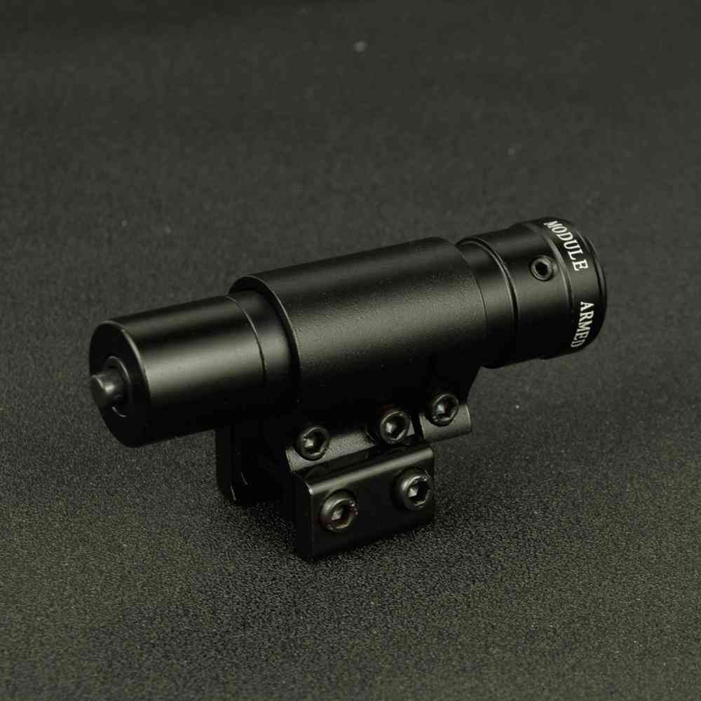 Tactical Red Dot Laser Sight Scope, For Air Gun Rifle Adjustable Mount Rail For Airsoft Hunting (black)