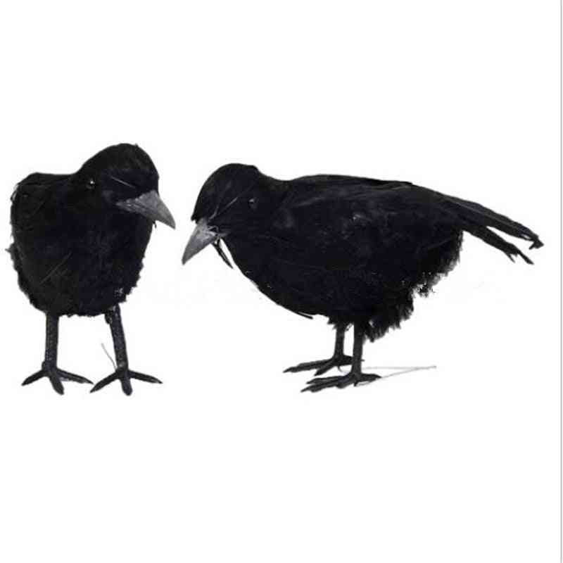 Hunting Decoys Handwor Crow, Garden Bird Pest Deterrent Repeller Decor