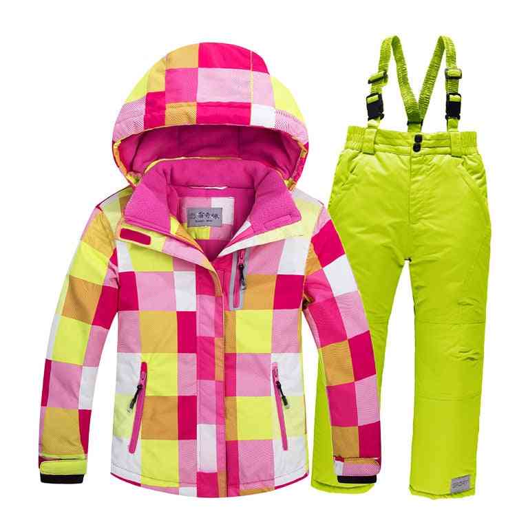 Windproof Warm Fleece Snow Suit For Kids