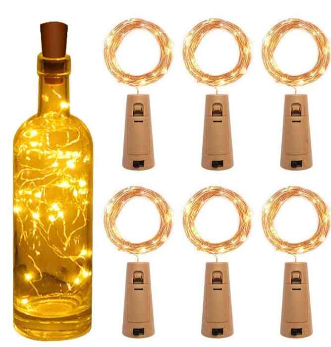 Wine Bottle Cork Led String For Party, Wedding, Christmas, Halloween, Bar Decor