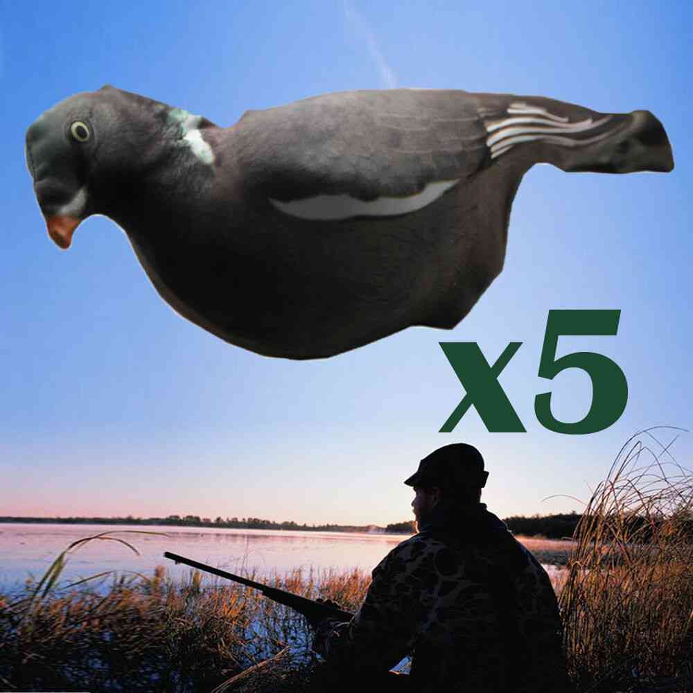 Flocked Full Body Realistic 3d Pull Pigeons Covers Flexible Fabric Decoys