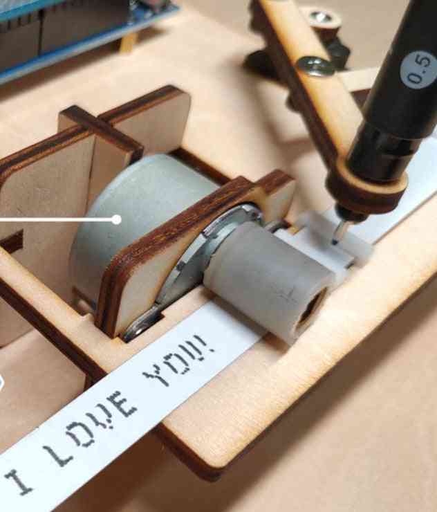 мини телеграф arduino писане робот със стъпков двигател