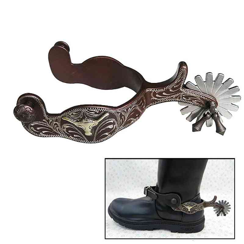 Horse Riding Western Style Spurs Leather Belt