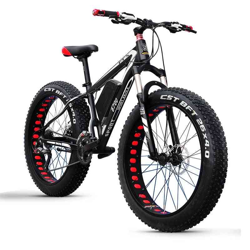 Electric Mountain Bike With Fat Tire And Double Disc Brake