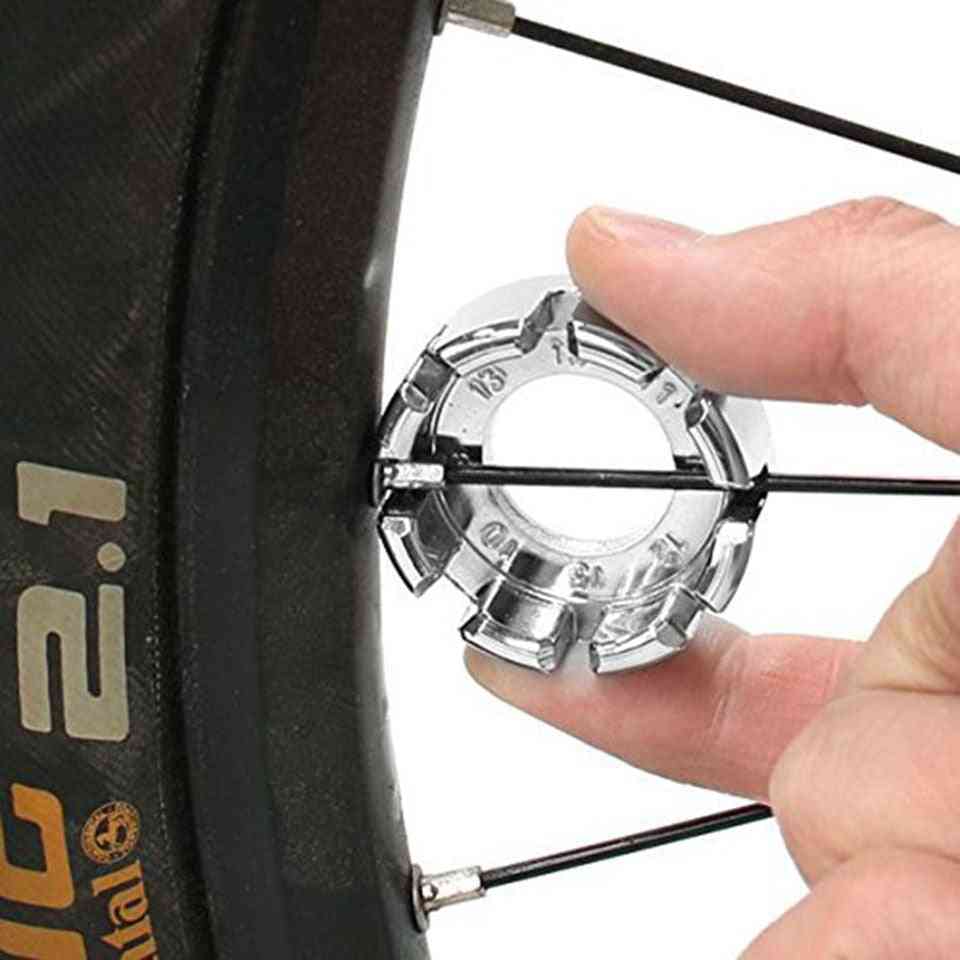 Mini cycle, clé de mamelon de rayon jante de roue de vélo, clé à 8 voies, outil de réparation de vélo