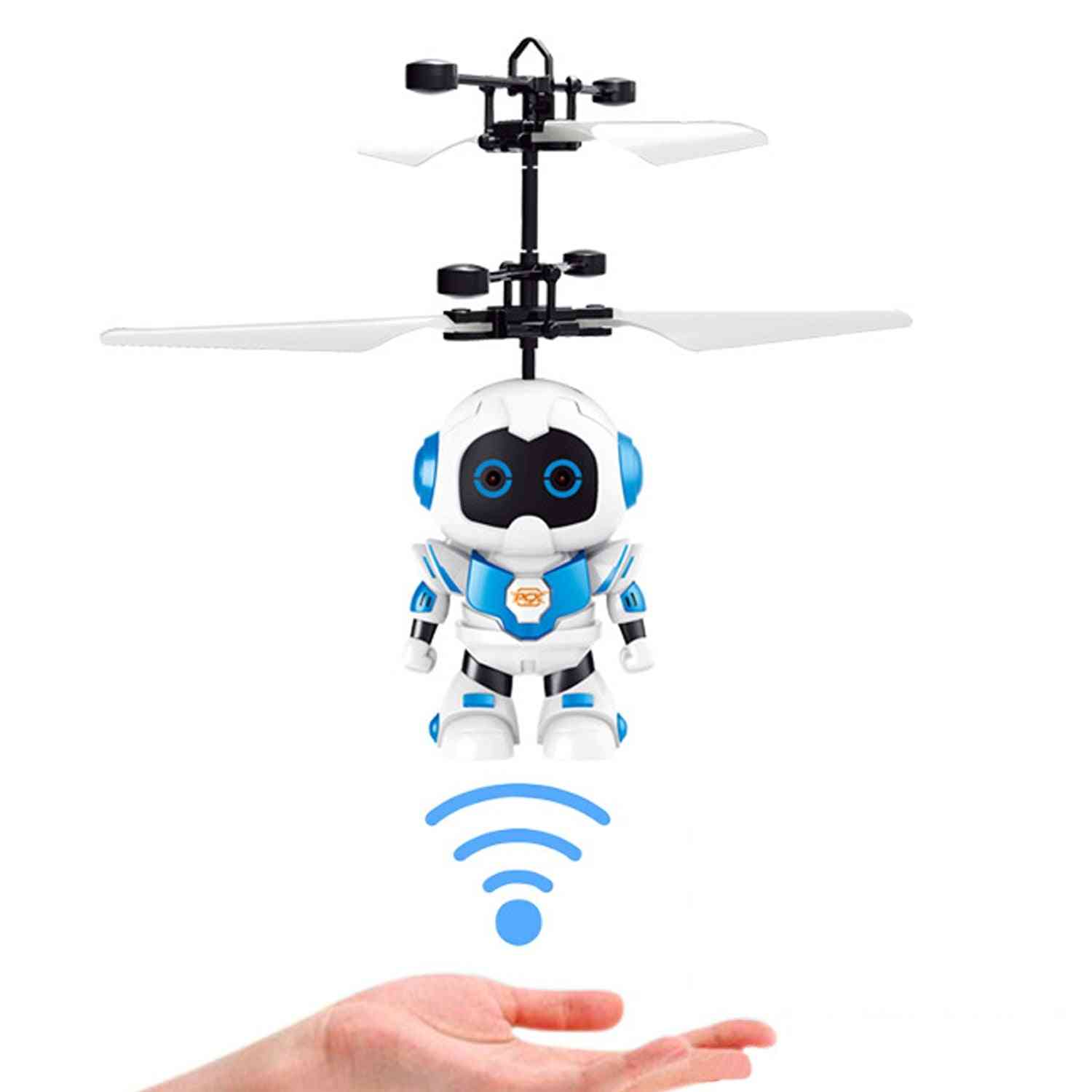 Intelligent Hand Sensing Mini Flying Robot Astronaut Toy With Led Light