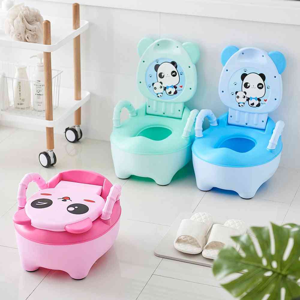 Baby Potty, Cartoon Panda Toilet Portable Urinal Backrest Pot