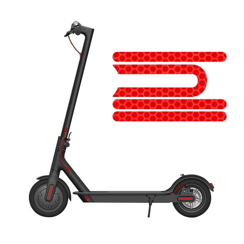 Scooter corps roue moyeu autocollants réfléchissants accessoires de sécurité de nuit