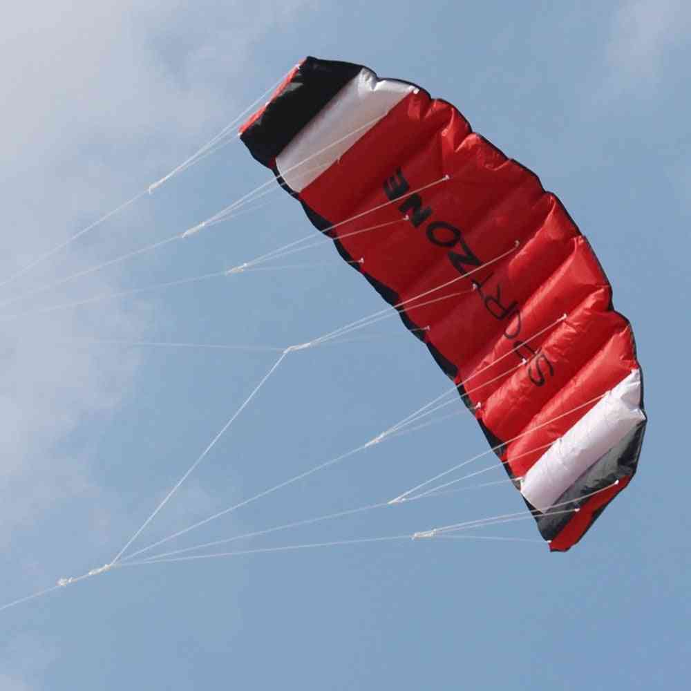 1.4m double ligne parachute acrobatique cerf-volant amusant extérieur voler avec outil de vol (rouge)