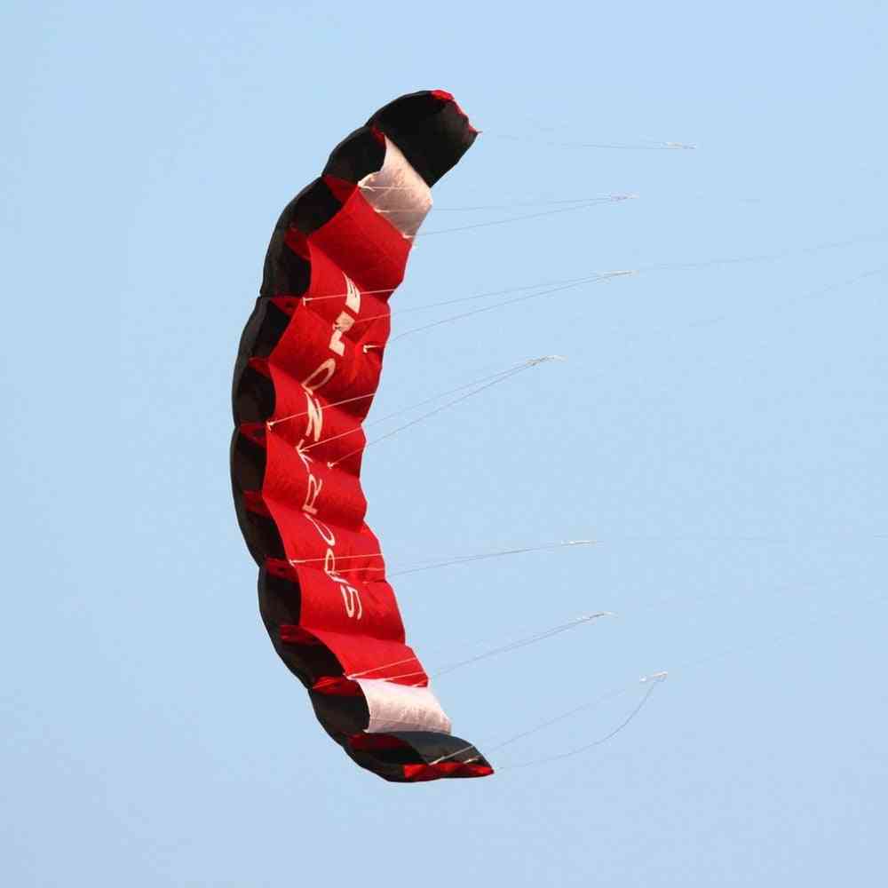 1,4 m fallskärmsstuntdrake med dubbla linjer utomhus rolig flyga med flygande verktyg (röd)