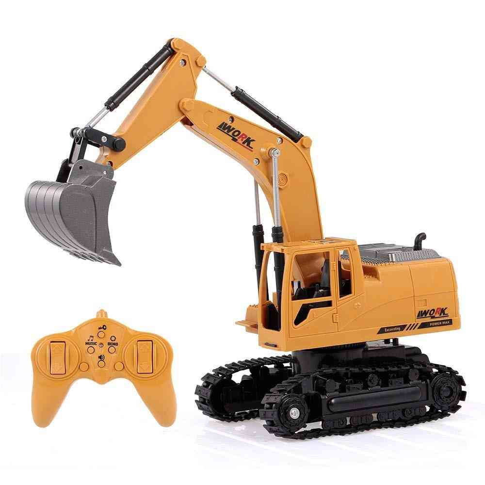 Mini Remote Control Excavator Truck With Music Led Light For Kids