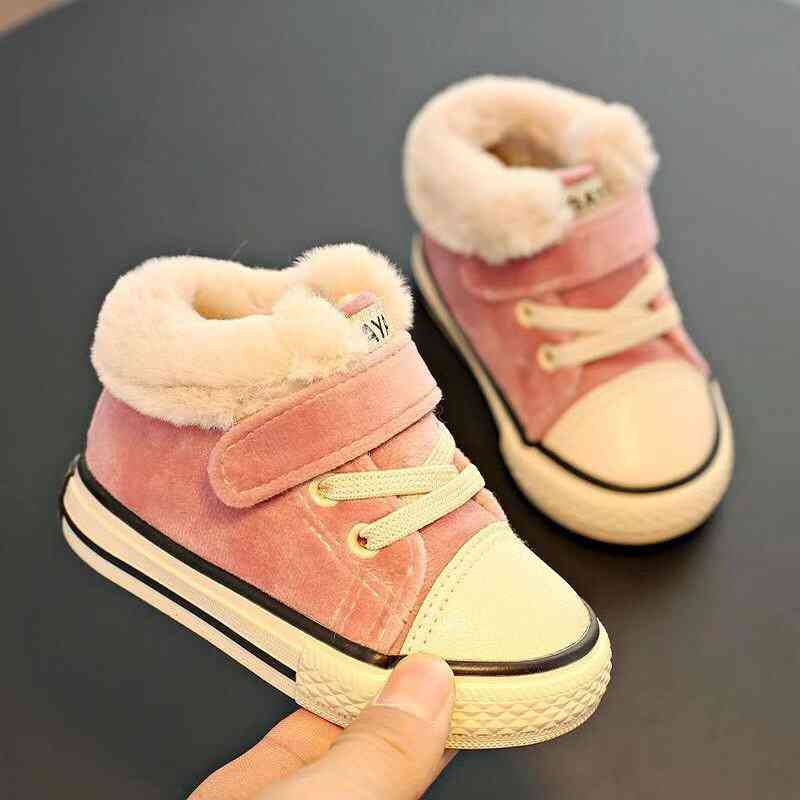 бебешки зимни обувки момичета 1-3 години / възрастни. момчета с топла козина, плюс кадифени момичета за малки деца. детски памучни обувки