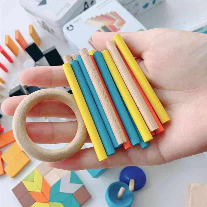 Holzbaustein Spielzeug für Kinder - frühes Lernen