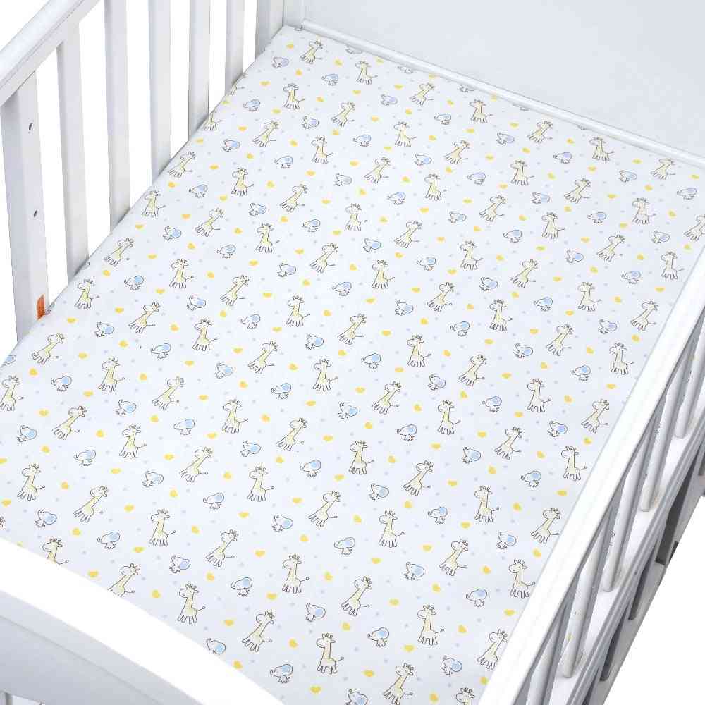 Set lenzuola presepe stampate, set lenzuola bambino 100% cotone naturale per neonati e bambine, morbido e traspirante ipoallergenico, 130 * 70 cm
