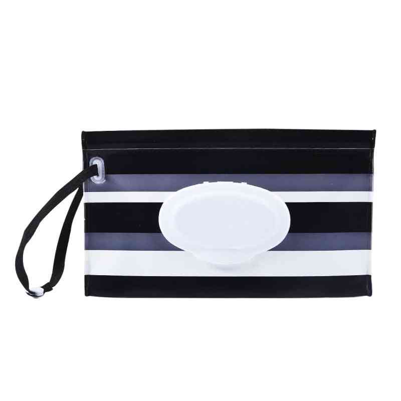 Eco-friendly Eva Box, High Quality Casual Striped Travel Clutch Pouch Holder Wipe Container