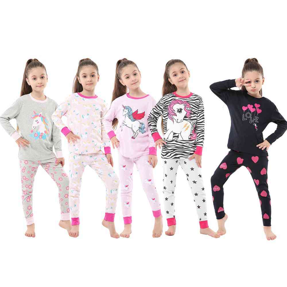 Girls Unicorn Sleepwear Dinosaur Homewear Pyjamas