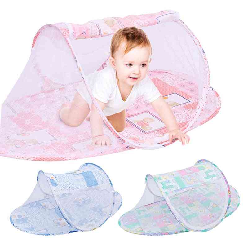 Foldable Mosquito Net Bed, Cute Cartoon  Ligheweight Crib