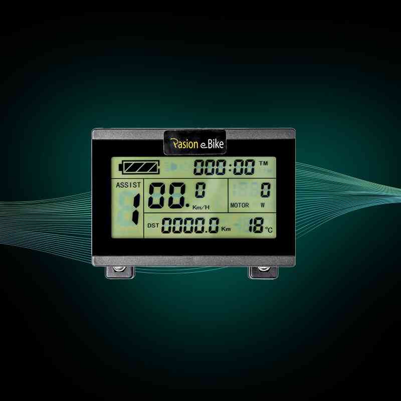 Pasion ebike display lcd 24v 36v 48v elektrisk cykeldisplay til kt controller elektrisk cykeldisplay lcd3 (kt lcd3 display)