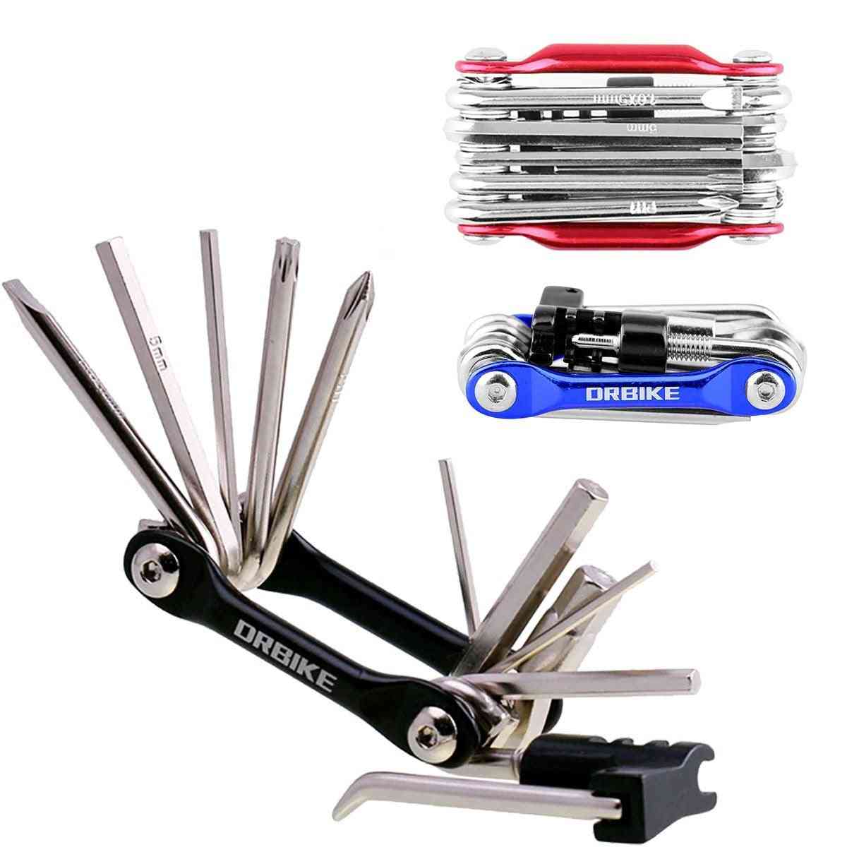 Bicycle Multifunction Tire Repair Tool -set With Screwdriver