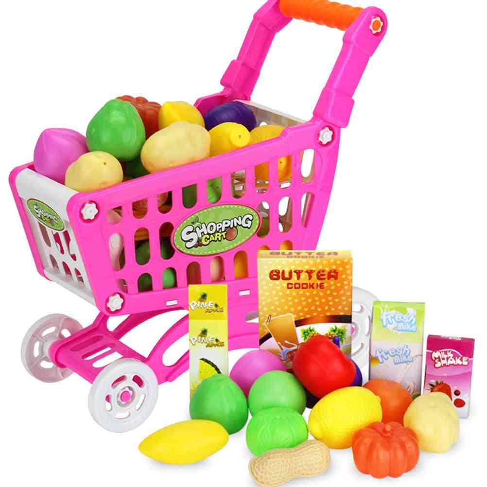 Mini shopping cart-låtsas spela leksak