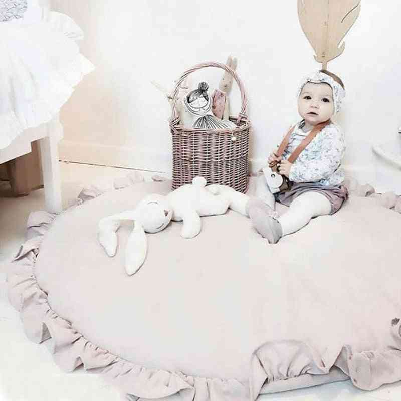 Round Shape Soft Cotton Padded Play Floor Mats For Babies