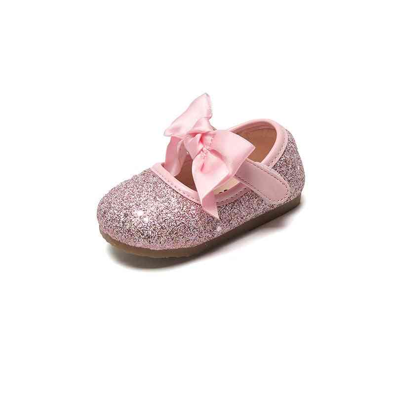 Flitter, csúszásgátló hercegnő bőr cipő babának