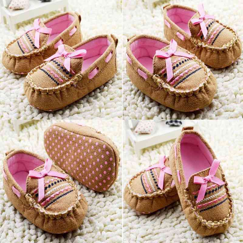 Butterfly-knot Design Spring Autumn Crib Shoe