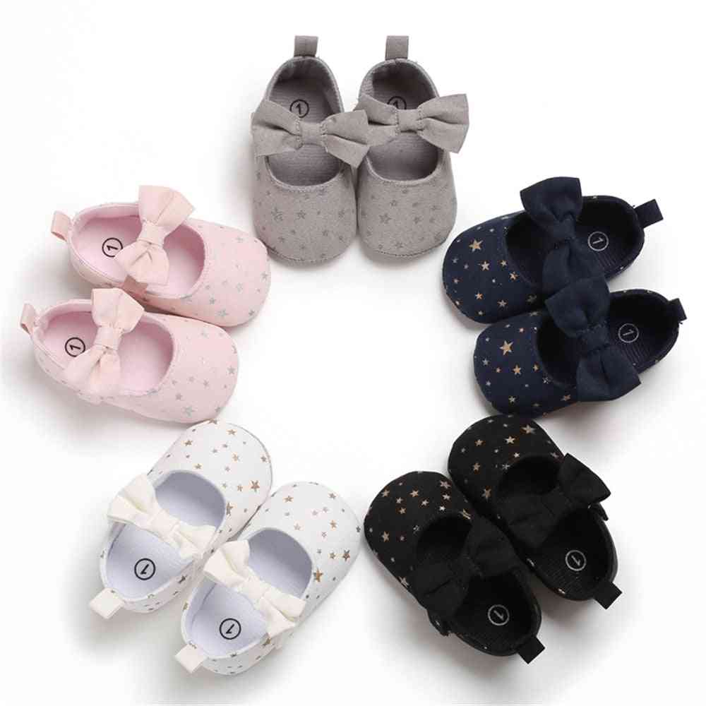 Newborn Baby Shoes Princess Star Bow Crib Cute Infant Shoes