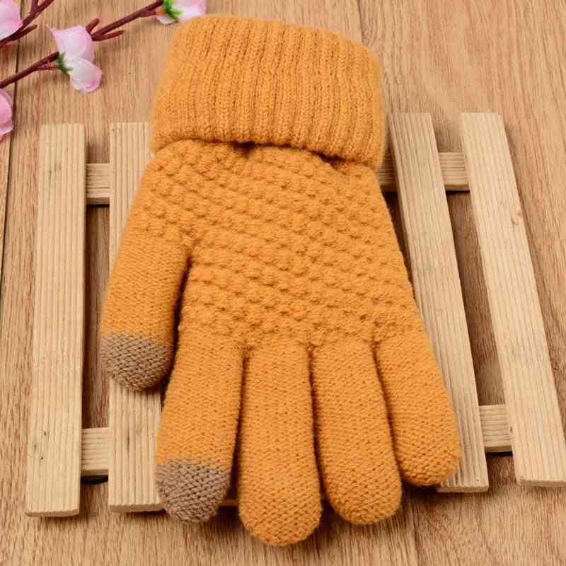 Touch Screen Sensitive, Winter Outdoor Sports Knitted Gloves