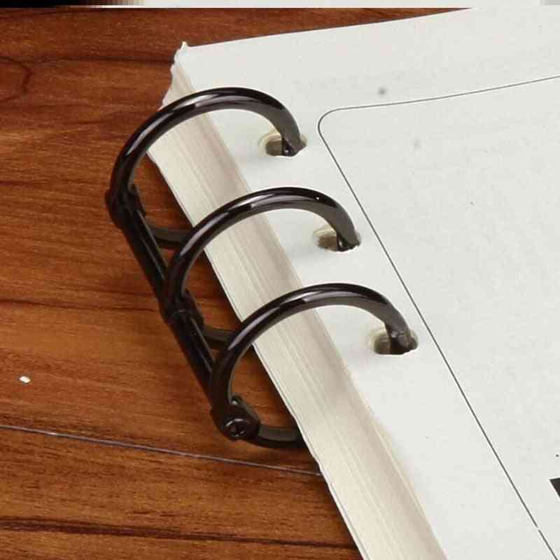 Kovový kroužek s volnými listy kancelářské potřeby pořadač sklopné papírnictví album scrapbookové klipy