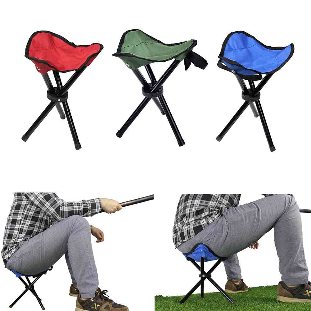 Trojnožka skladacia stolička pre vonkajšie kempovanie / rybolov / piknik