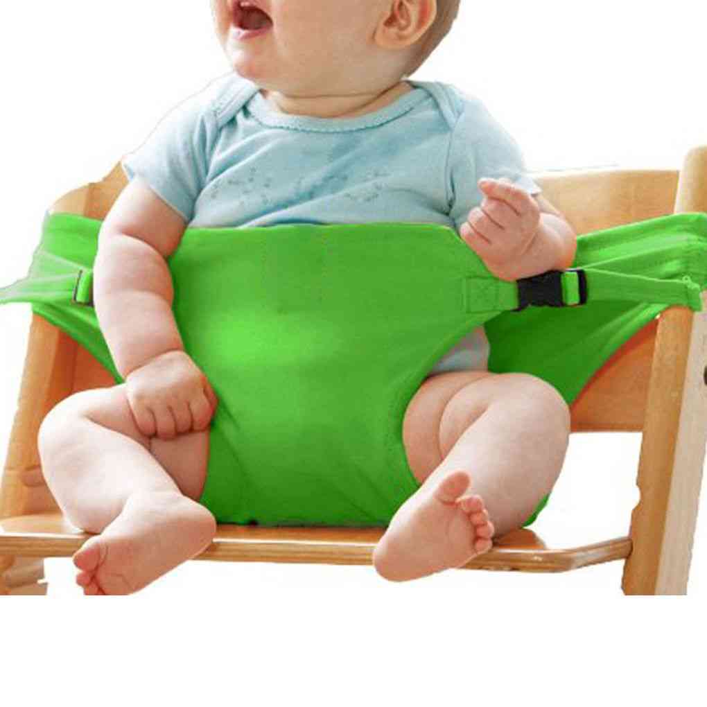 Silla de bebé de seguridad portátil arnés viaje plegable lavable alto asiento de la cubierta del comedor