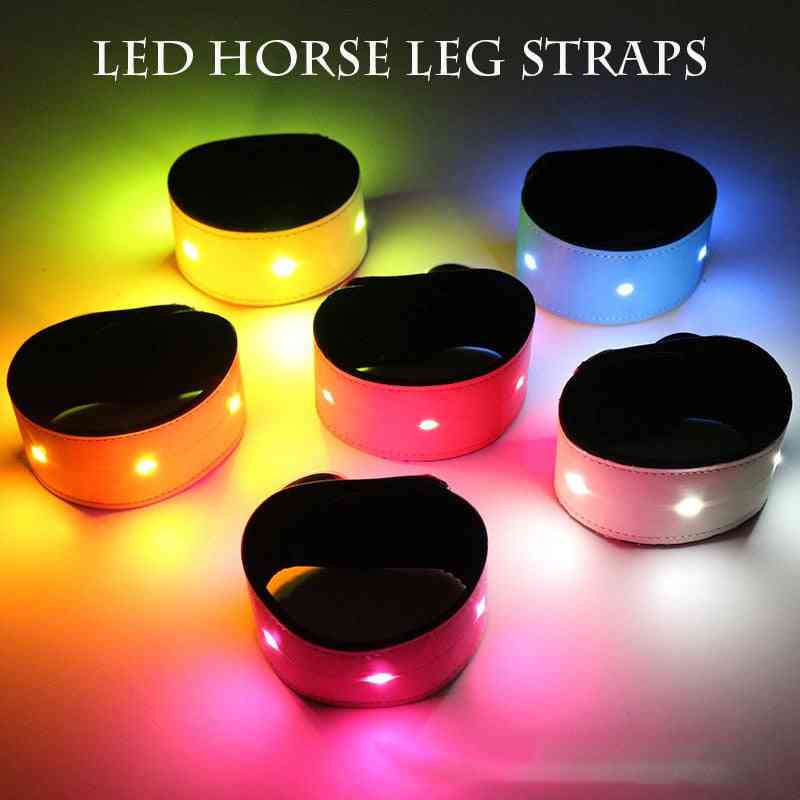 Pisani svetleči trakovi za konjske noge za šport na prostem