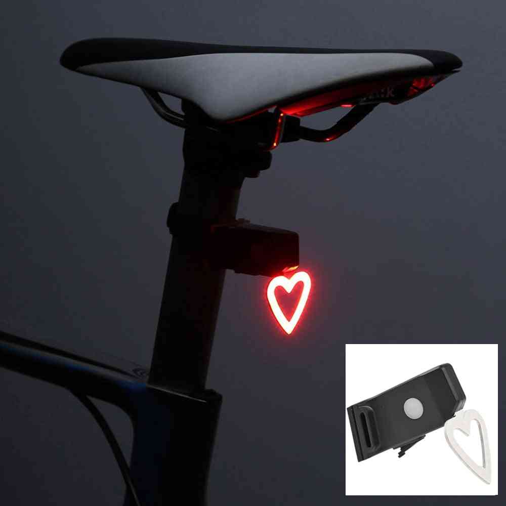 Múltiples modos de iluminación luz de bicicleta carga usb flash cola trasera montaña bicicleta