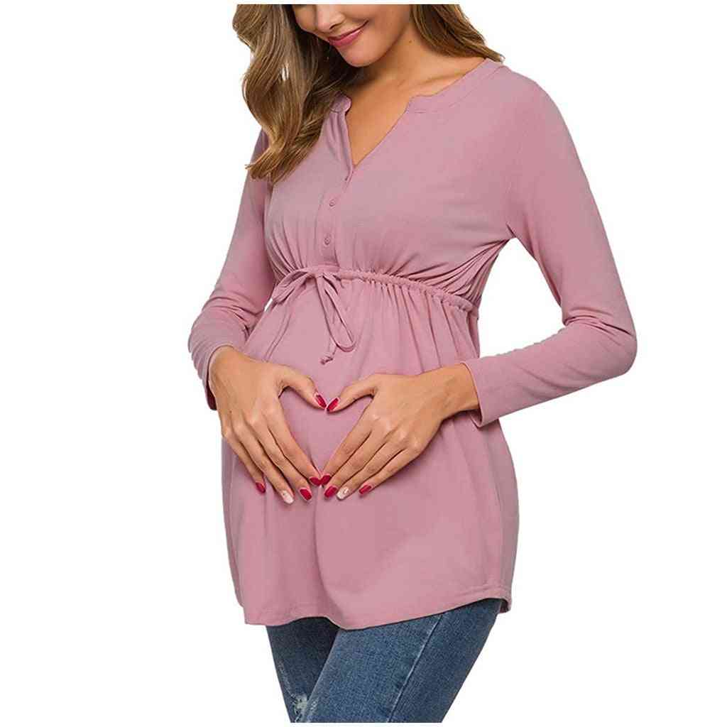 Women Long Sleeve Nursing Tops / Shirt For Breastfeeding