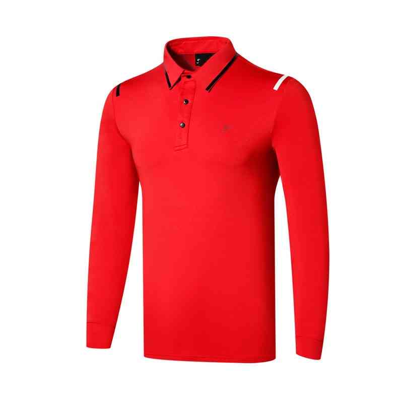Spring & Autumn Long Sleeve Golf Shirts, Men Clothing