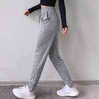 Loose Sports Pants With Pocket- Elastic Waist Fitness Trousers