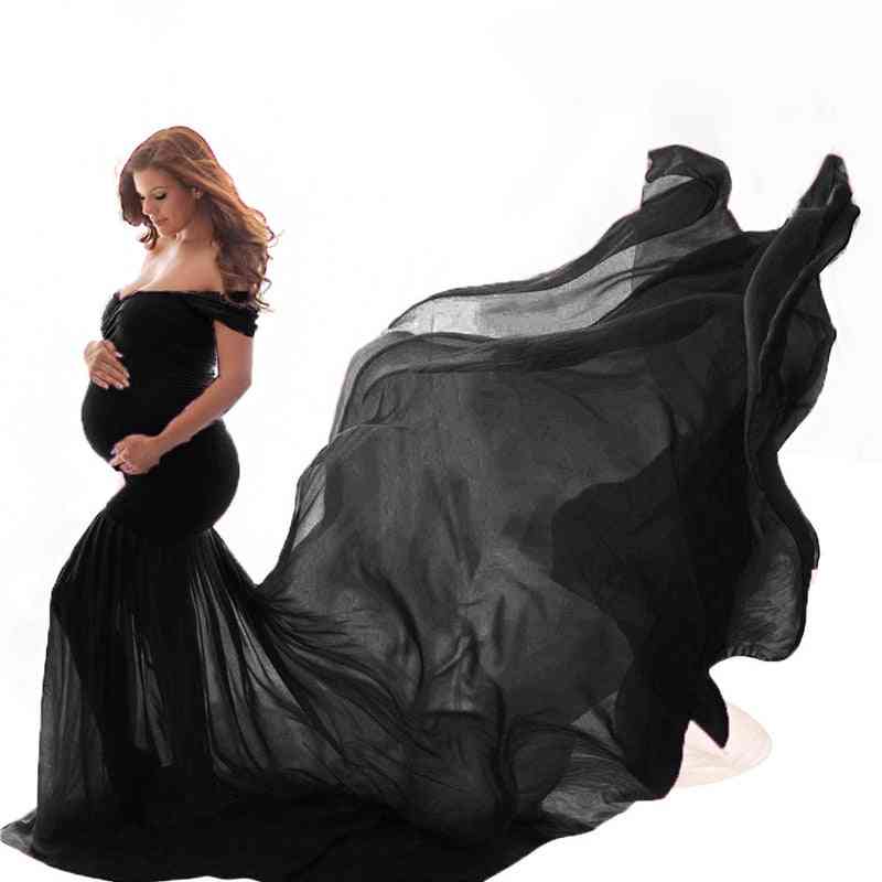 Pitkät äitiys valokuvaus rekvisiitta raskauden mekko valokuvaus, off olkapää raskaana mekot naisille maxi äitiyspuku