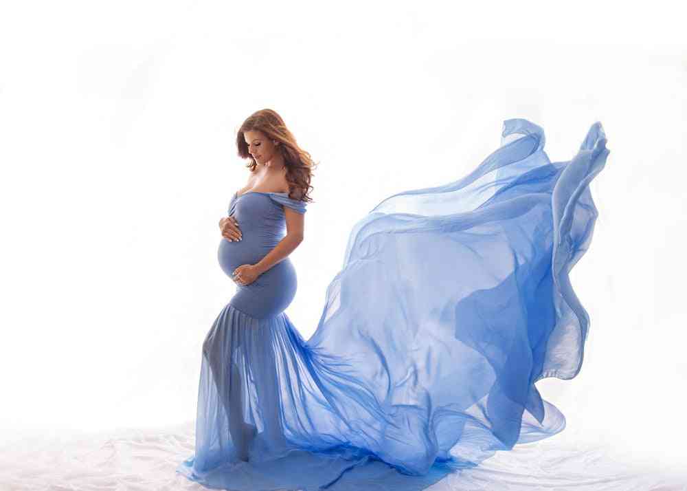 Long Maternity Photography Props Pregnancy Dress For Photo Shooting