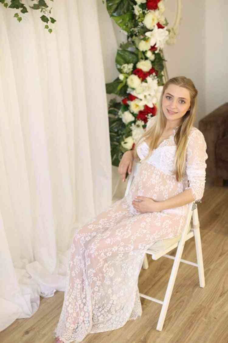 Lace Maternity Dress, Fancy Shooting Photo Summer Pregnant Dresses